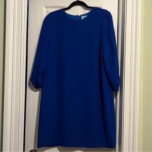 CeCe brand from Macys royal blue shift dress with tie sleeves size 12